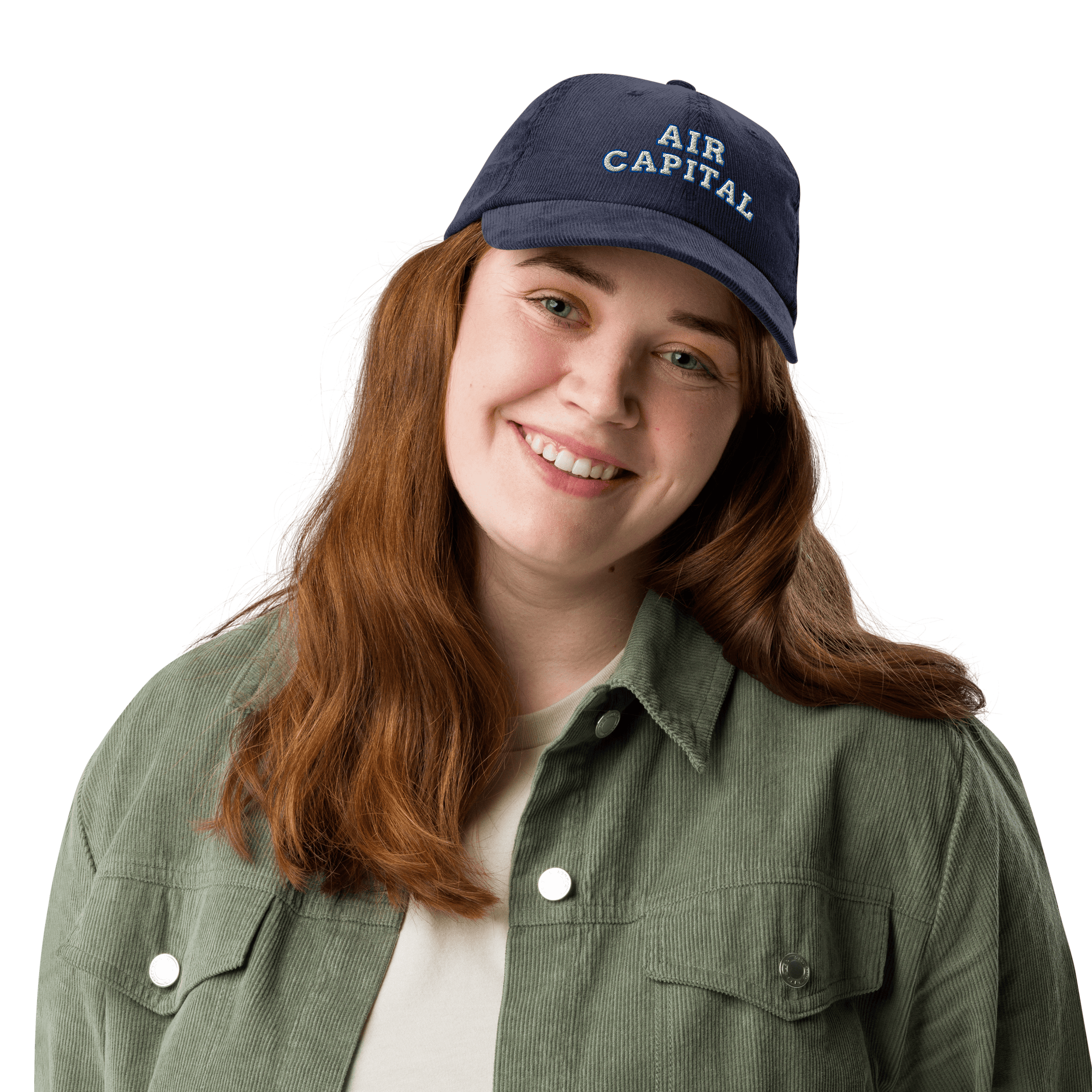 Embroidered Air Capital | Vintage Corduroy Cap - Heartland Stitch