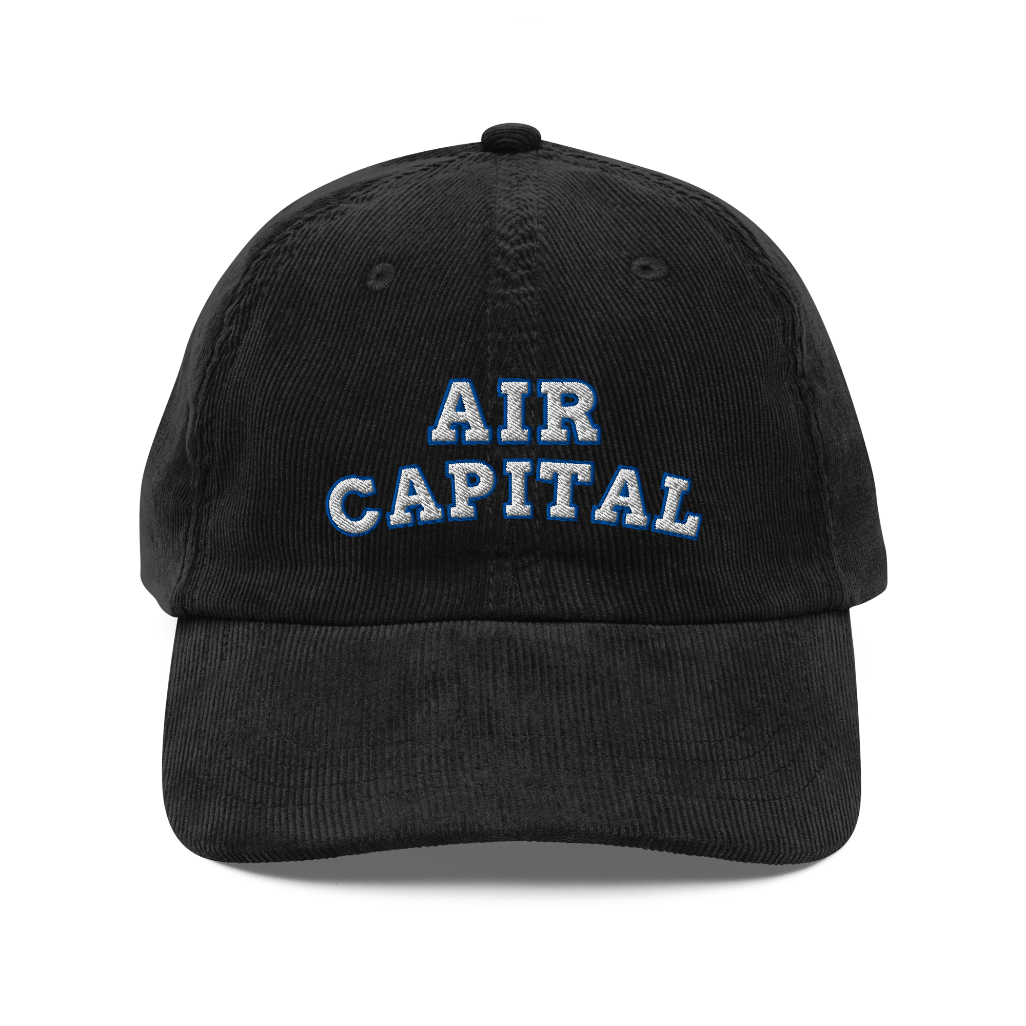 Embroidered Air Capital | Vintage Corduroy Cap - Heartland Stitch