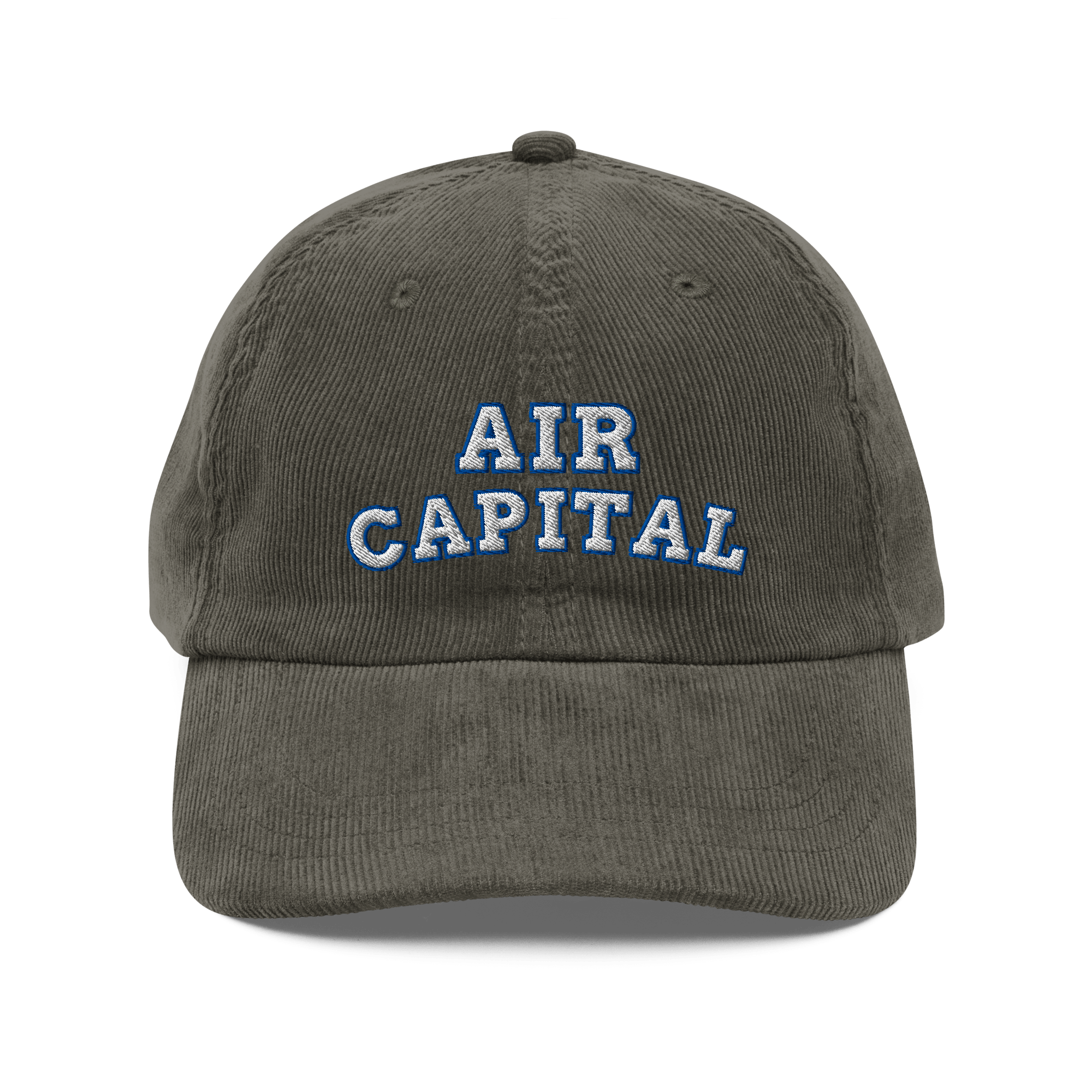 Embroidered Air Capital | Vintage Corduroy Cap - Heartland Stitch