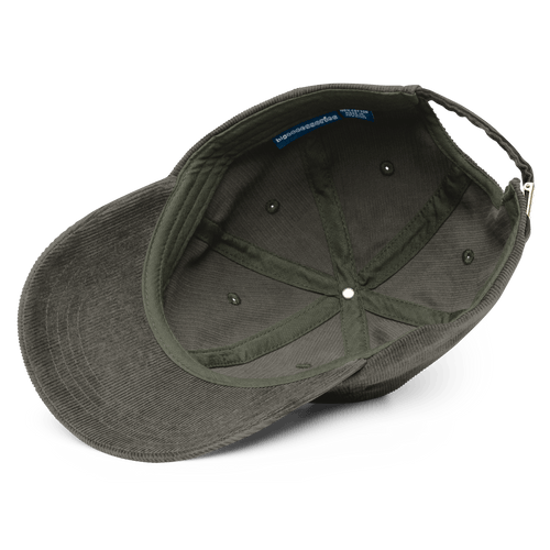 Embroidered Coffee Cup Corduroy Hat | Vintage Style Cozy Cap | Coffee Lover Gift - Heartland Stitch