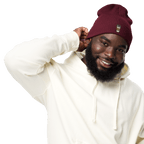 Embroidered Coffee Cup | Organic Cotton Ribbed Beanie - Heartland Stitch