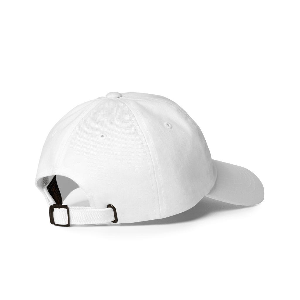 Embroidered Dad Hat | "Powered By Anxiety and Iced Coffee" Funny Mental Health Cap - Heartland Stitch