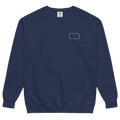 Embroidered KANSAS State Outline Sweatshirt | Minimalist KS Pride Comfort Colors Tee - Heartland Stitch