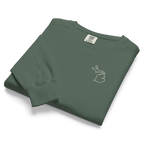 Embroidered MICHIGAN State Outline Sweatshirt | Minimalist MI Pride Comfort Colors Crewneck - Heartland Stitch