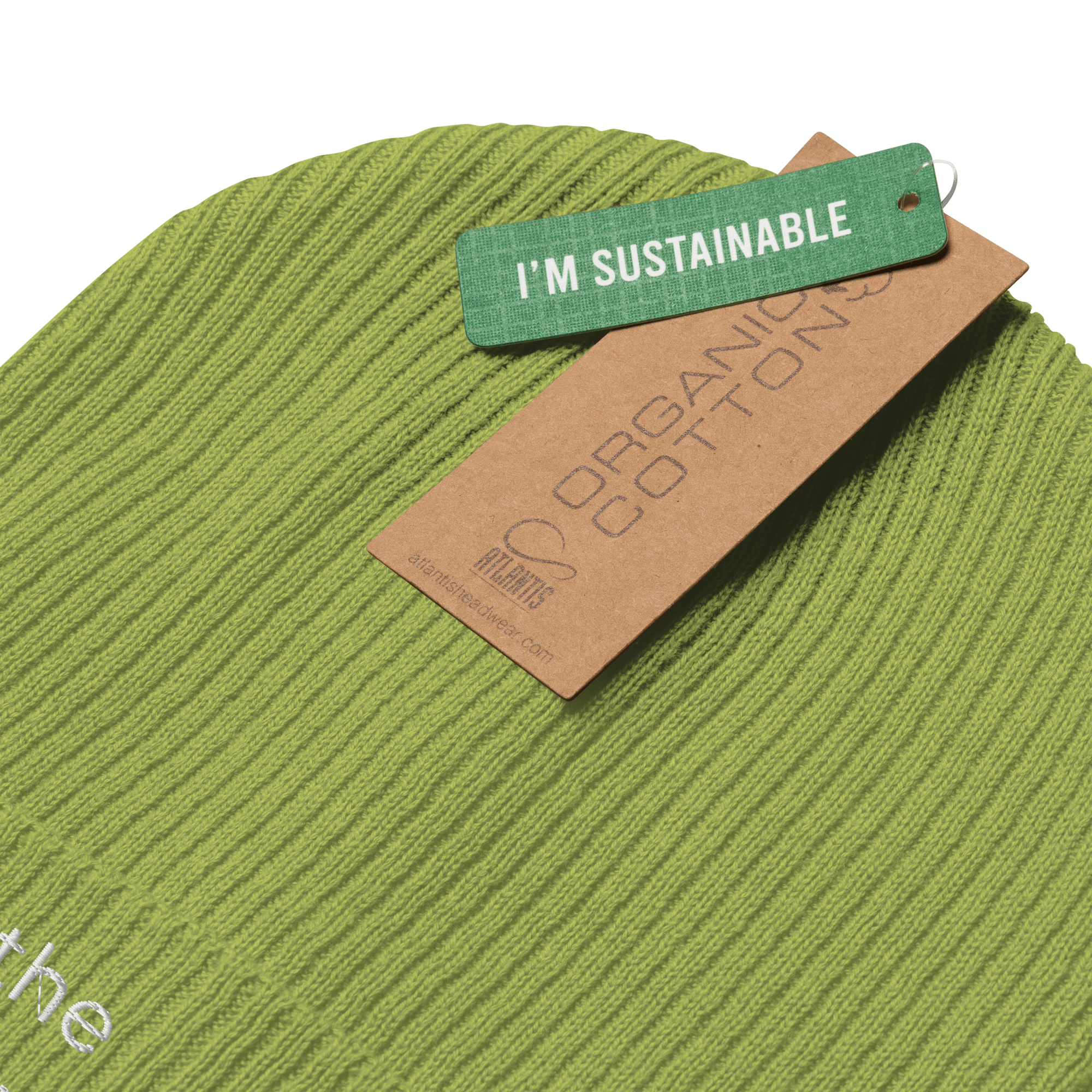 Embroidered Tis the Season | Organic Cotton Ribbed Beanie - Heartland Stitch