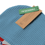 Embroidered Wichita Flag | Organic Cotton Ribbed Beanie - Heartland Stitch