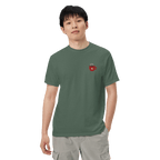 Embroidered Winter Coffee Mug T-Shirt | Snowflake Cup Comfort Colors Tee | Cozy Gift - Heartland Stitch