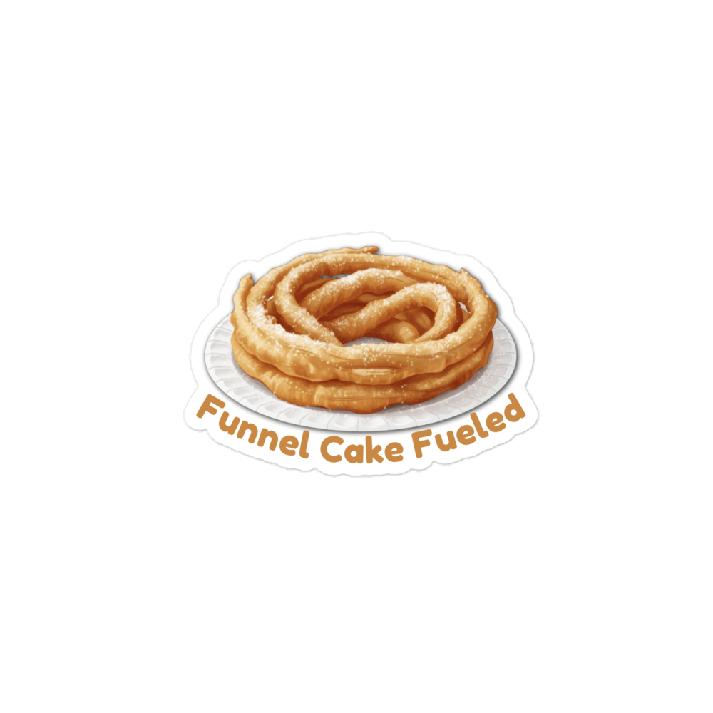 Funnel Cake Fueled Vinyl Sticker - Heartland Stitch