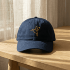 Hummingbird Outline Organic Dad Hat - Heartland Stitch