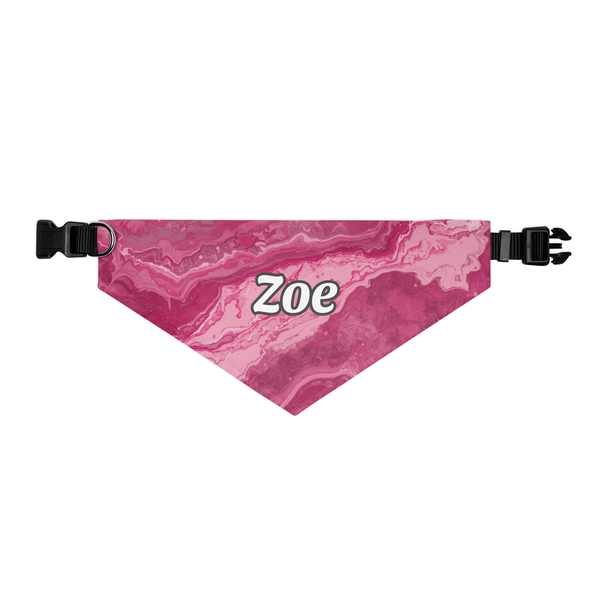 Magenta Muse Personalized Pet Bandana with Built - in Adjustable Collar - Heartland Stitch