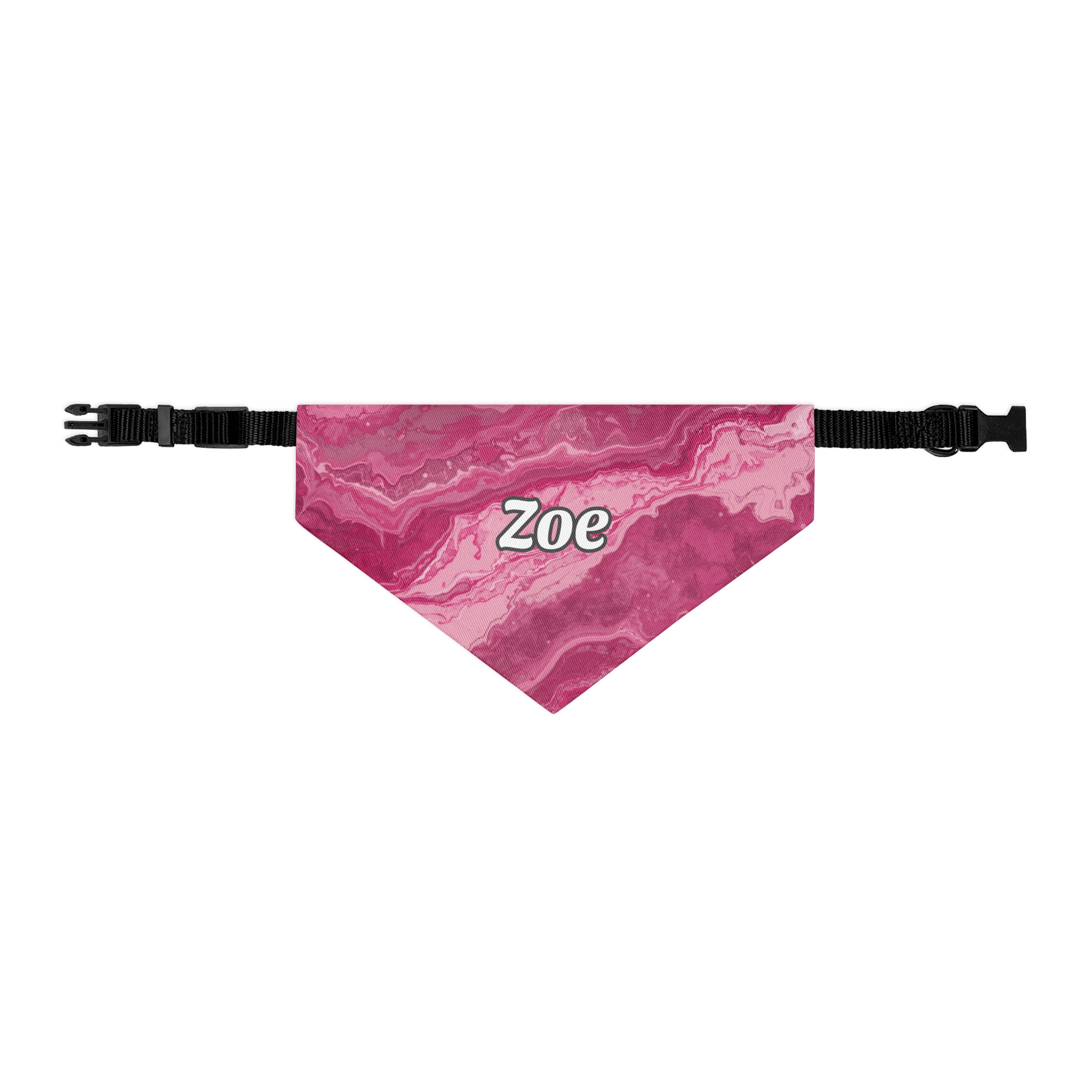 Magenta Muse Personalized Pet Bandana with Built - in Adjustable Collar - Heartland Stitch