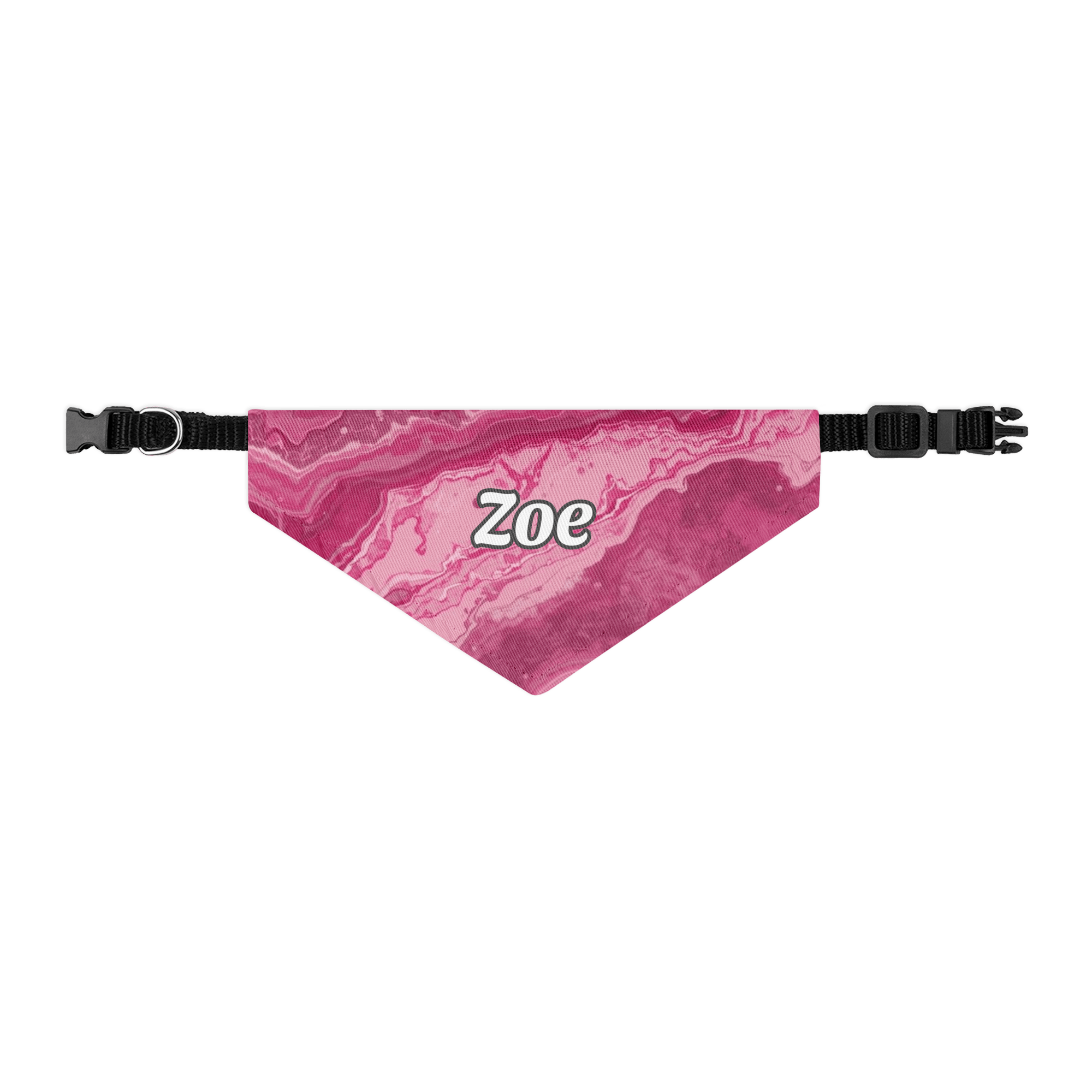 Magenta Muse Personalized Pet Bandana with Built - in Adjustable Collar - Heartland Stitch