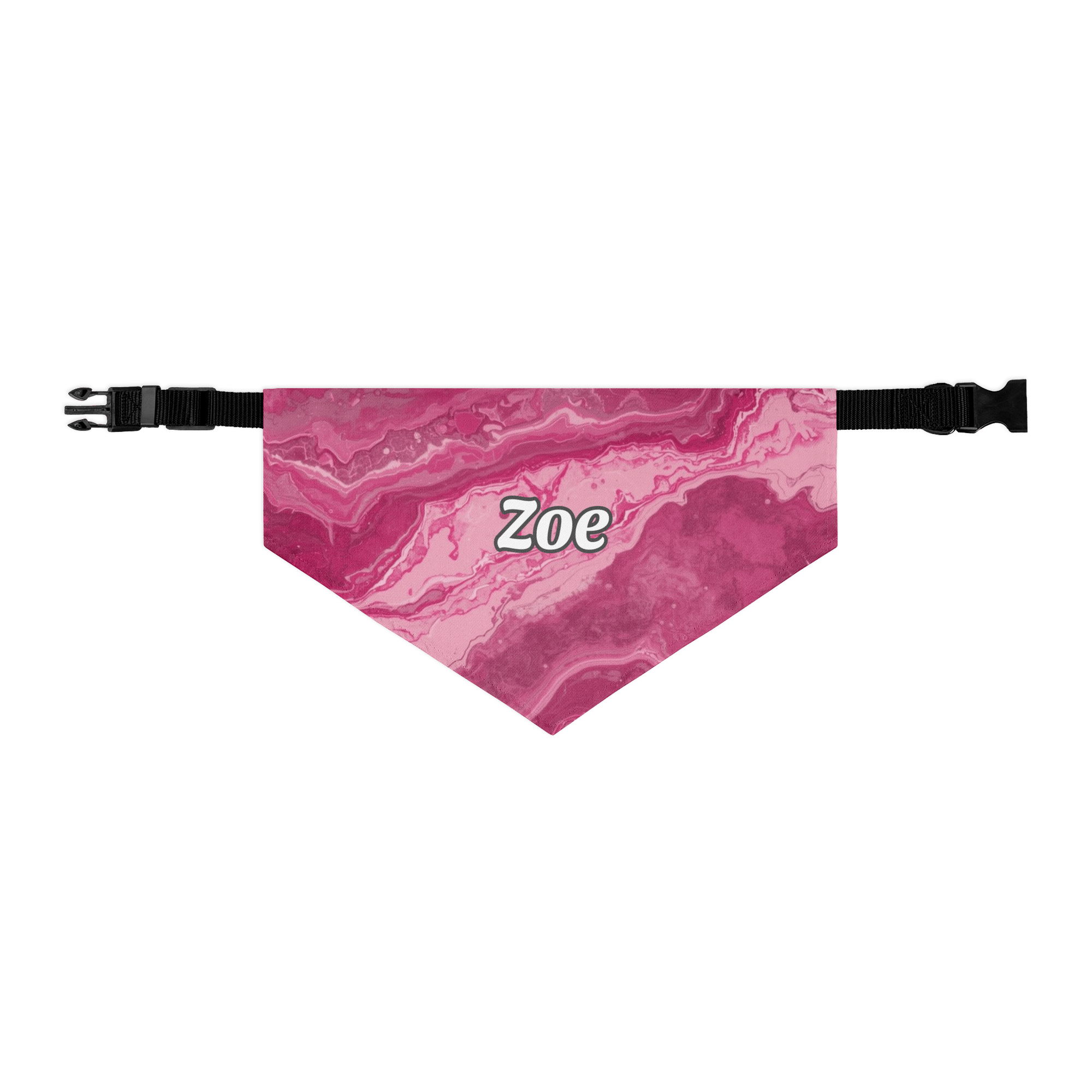 Magenta Muse Personalized Pet Bandana with Built - in Adjustable Collar - Heartland Stitch