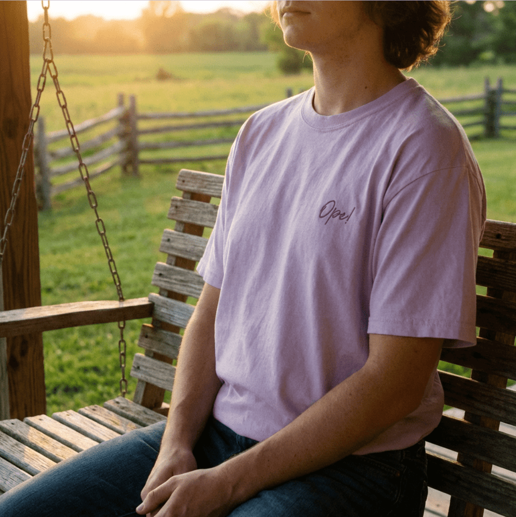 Ope! Embroidered Tee - Heartland Stitch