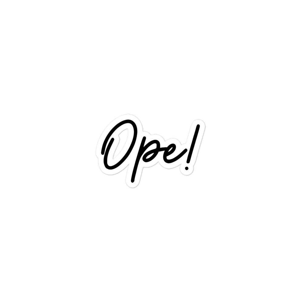 Ope! Vinyl Sticker - Heartland Stitch