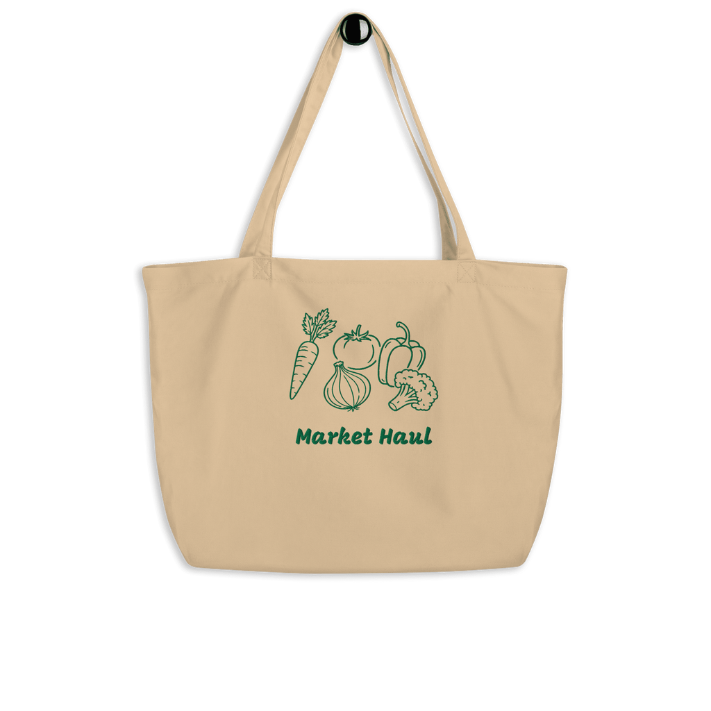 Organic Market Haul Tote - Embroidered Farmers Market Bag - Heartland Stitch