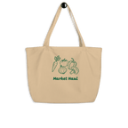 Organic Market Haul Tote - Embroidered Farmers Market Bag - Heartland Stitch