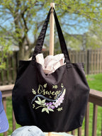 Oswego IL Floral Eco - Tote Bag - Heartland Stitch