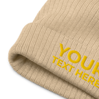 Custom Embroidered Ribbed Knit Beanie