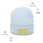 Custom Embroidered Ribbed Knit Beanie