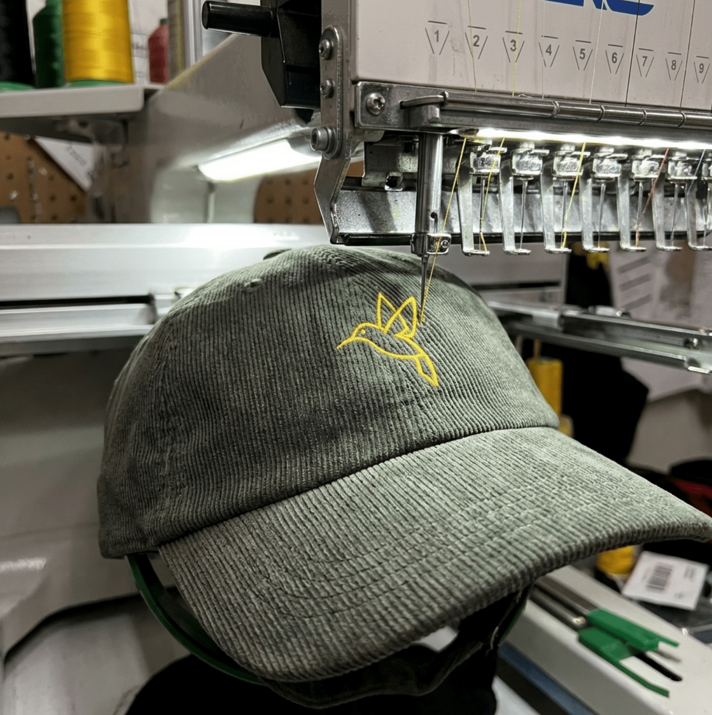 Ruby - Throated Hummingbird Corduroy Hat | Vintage Style Cap - Heartland Stitch