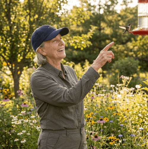 Ruby - Throated Hummingbird Corduroy Hat | Vintage Style Cap - Heartland Stitch