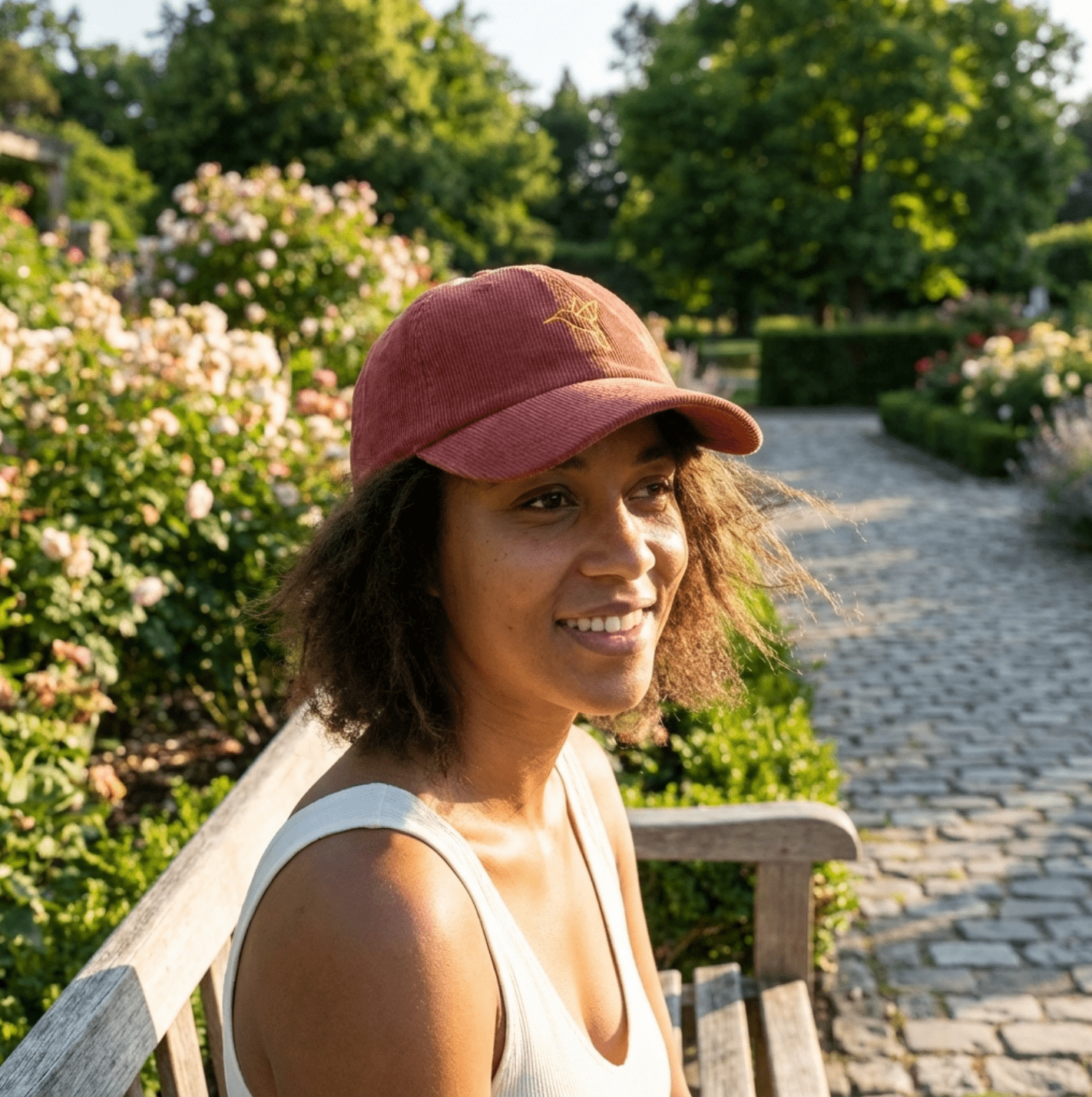 Ruby - Throated Hummingbird Corduroy Hat | Vintage Style Cap - Heartland Stitch