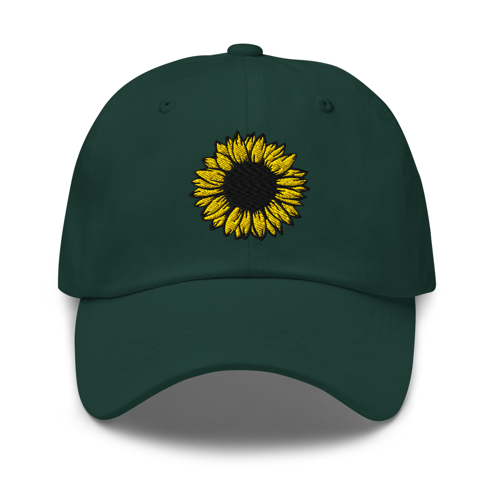Sunflower Embroidered Dad Hat - Heartland Stitch
