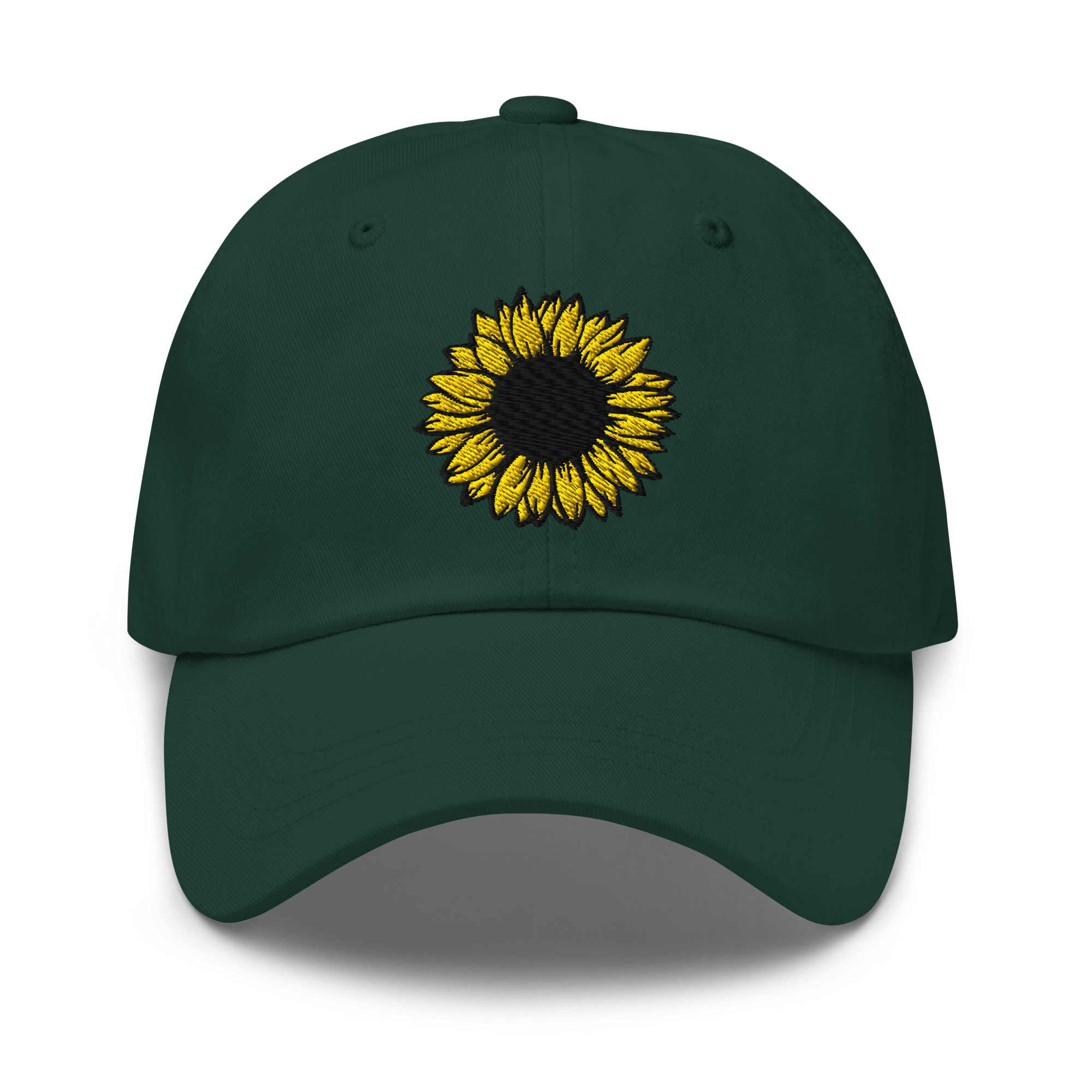 Sunflower Embroidered Dad Hat - Heartland Stitch