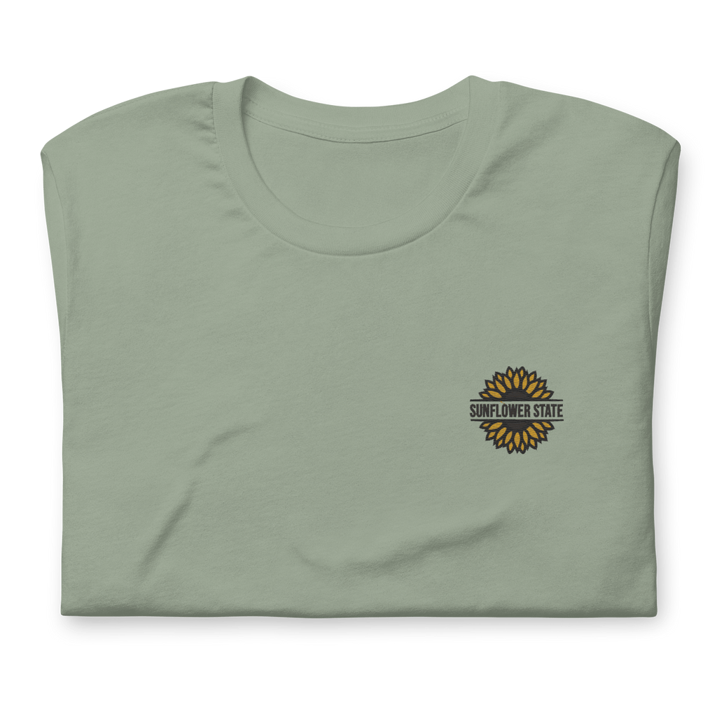 Sunflower State Embroidered Tee | Classic Fit - Heartland Stitch