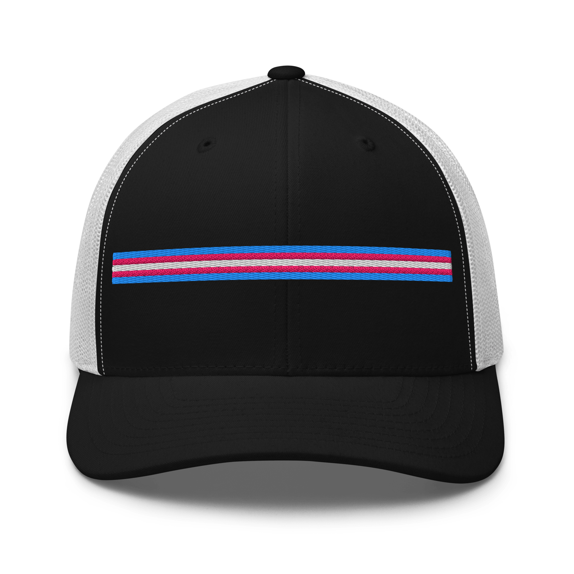 Trans Pride Stripe Trucker Hat - Heartland Stitch