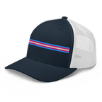 Trans Pride Stripe Trucker Hat - Heartland Stitch